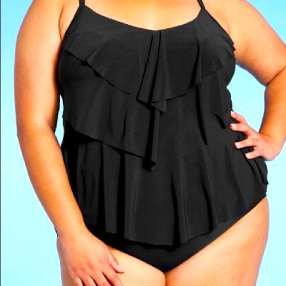Aqua Green Women’s plus size tankini top